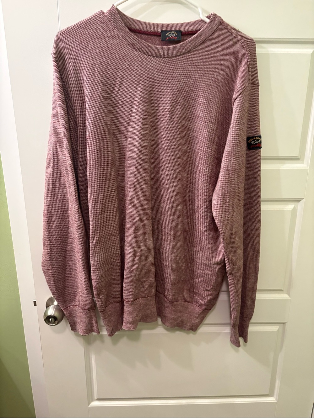 Paul & Shark Yachting Marled‎ Burgundy Crewneck Label